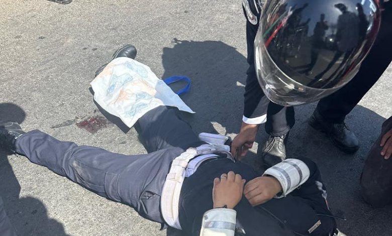 سائق دراجة نارية يدهس شرطي مرور بمراكش