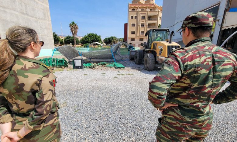حملة استثنائية لتحرير الملك العمومي بحي المطار بالناظور